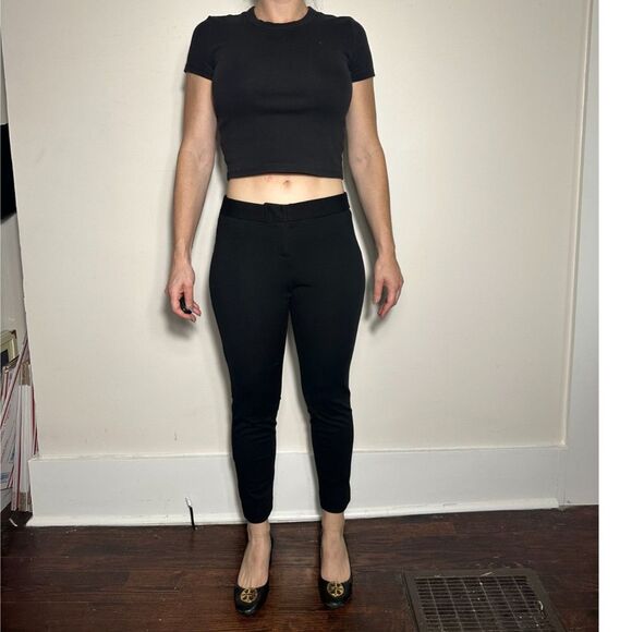 Amanda and Chelsea Black Ankle Cropped Dress Pants Size 4 - Picture 4 of 5
